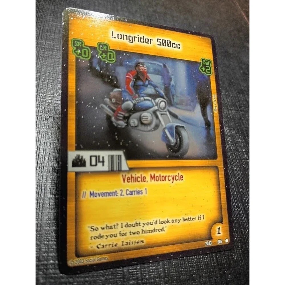 Cyberpunk 2020 CCG Common #082 Longrider 500cc - HTF Chrome Finish